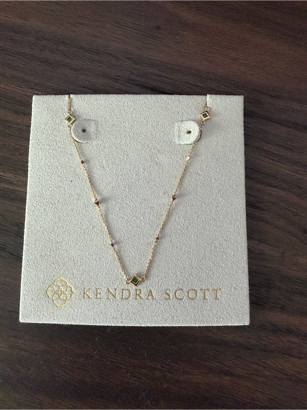 Kendra Scott Michelle Emerald Necklace